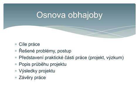 Proces obhajoby záverečnej práce