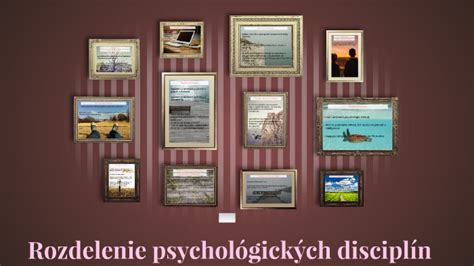 Rozdelenie psychologických disciplín