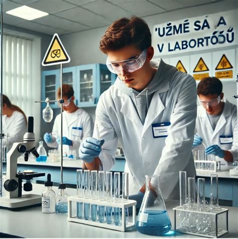 Študenti pracujú v chemickom laboratóriu