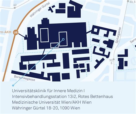 Mapa kampusu MedUni Wien AKH
