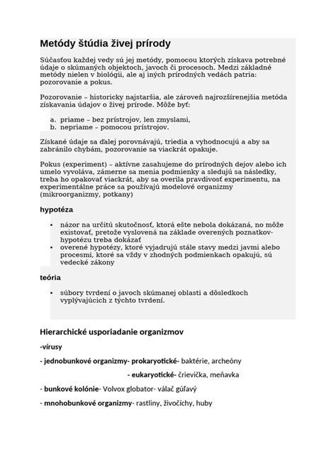 Rozpis predmetov rozširujúceho štúdia biológie