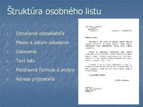 Štruktúra zápisného listu predmetov