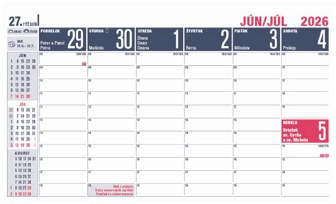 kalendár s termínmi praxe