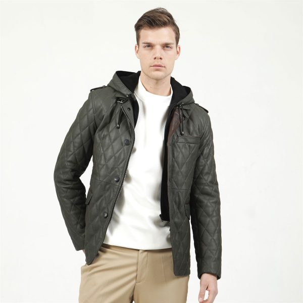 Pánsky kožený kabát Erhan – E300407
