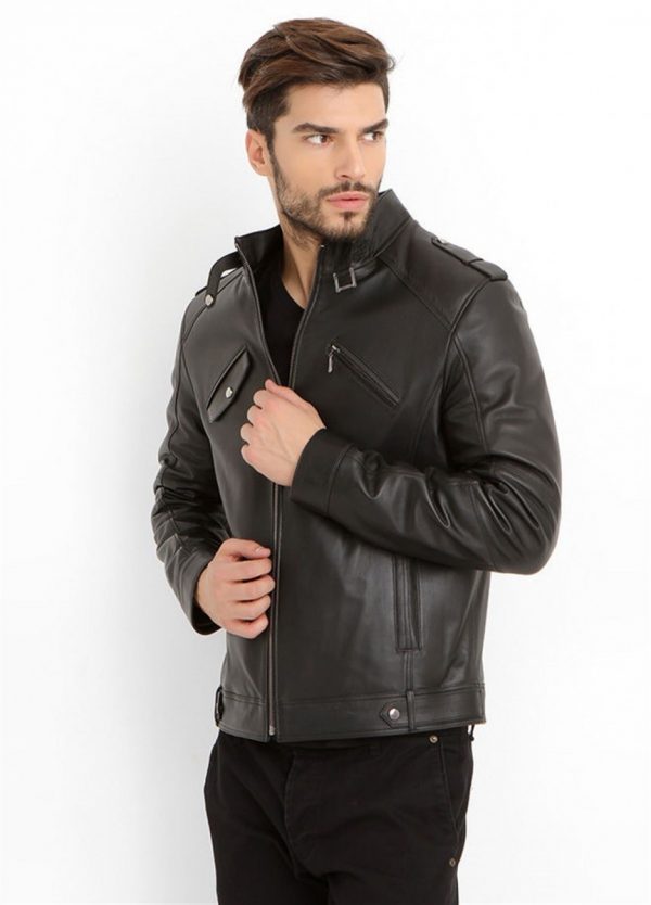 Pánsky kožený kabát Etem – E100349