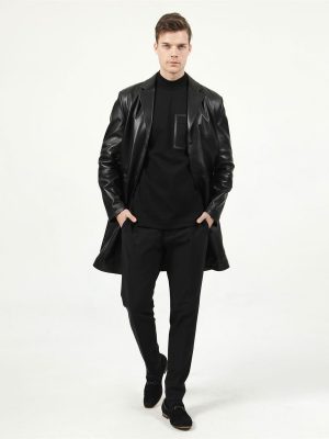 Pánsky kožený kabát William – E100302