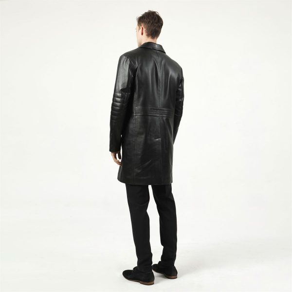 Pánsky kožený kabát QUENTIN – E100302