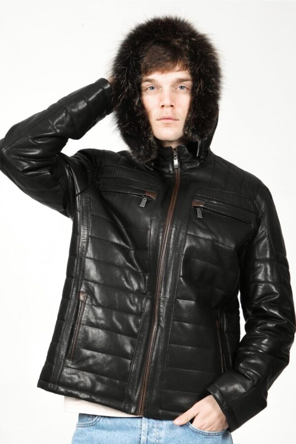 Pánský kožený kabát Tommie – E100325
