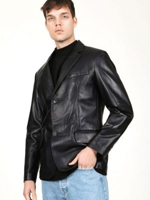 Pánsky kožený kabát Emir- E100358