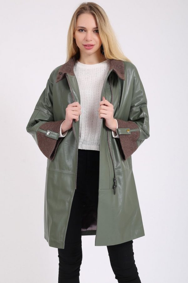 Dámsky kožený kabát Berva – K200209