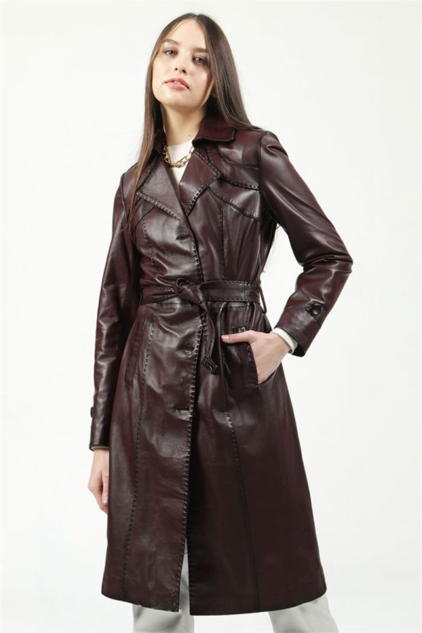 Dámsky kožený kabát Almila – K200251