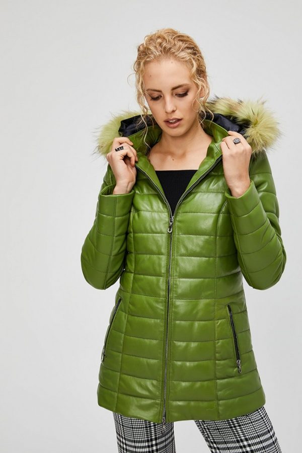 Dámsky kožený kabát Almila – K200251
